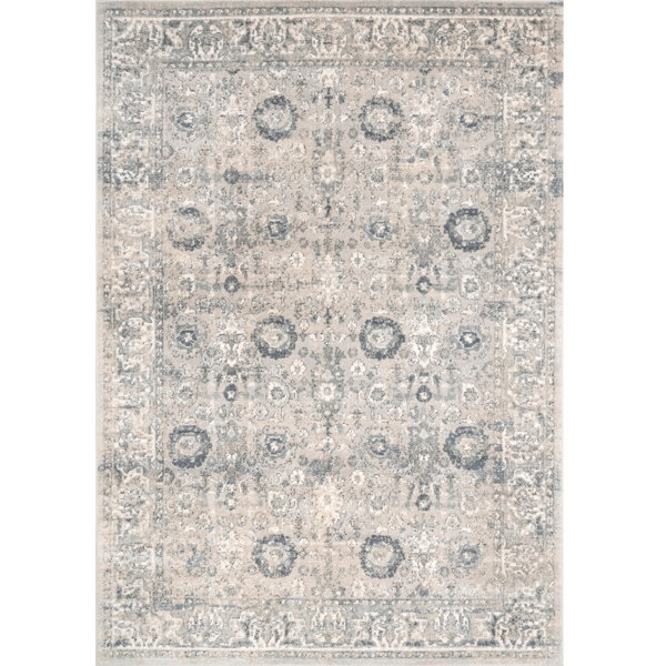 Charlton Home® Lakeside Machine Woven Tan/Blue Rug Wayfair
